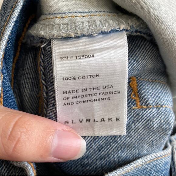 NEW SLVRLAKE Beatnik Distressed Slim Straight Jeans 26 - Picture 4 of 6